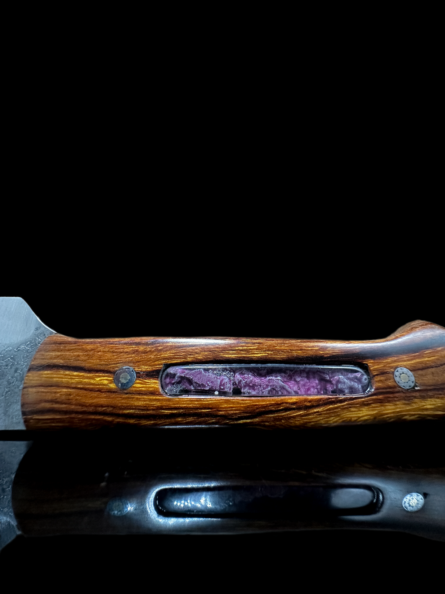 Officemesser, Griff aus Wüsteneisenholz & Epoxy Inlay