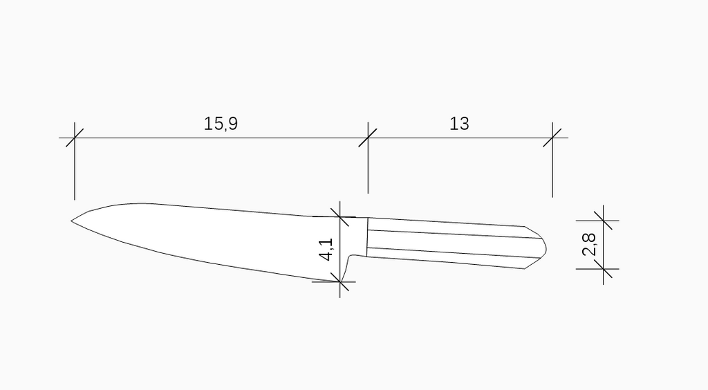 Kleiner Küchenmesser Allrounder Sonderanfertigung