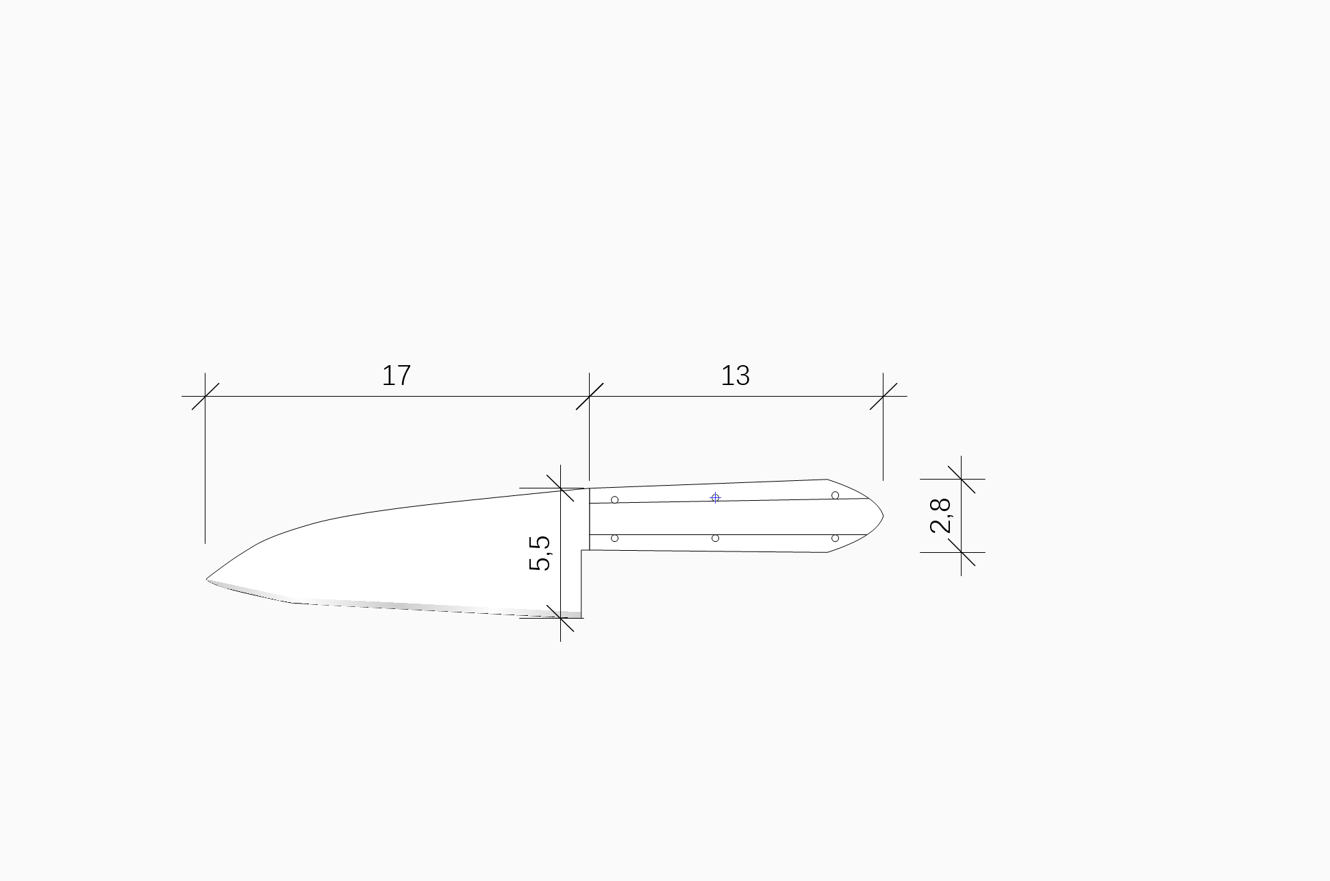 Küchenmesser Allrounder Sonderanfertigung